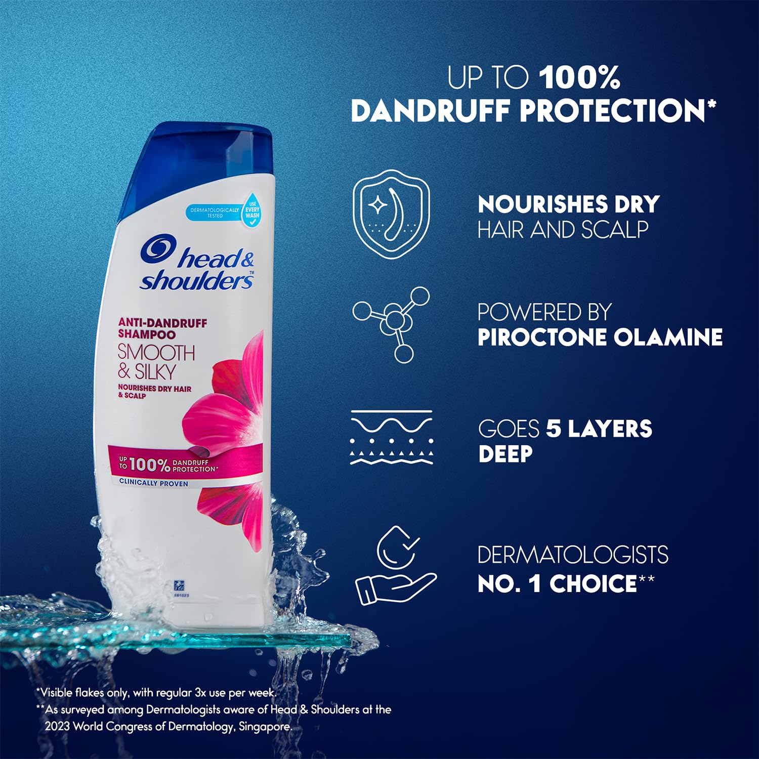 Head & Shoulders , Anti Dandruff Shampoo, Smooth & Silky, 72 ML
