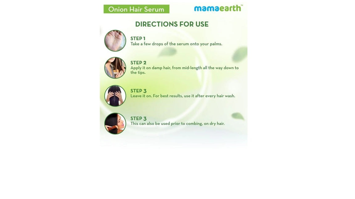 Mamaearth Onion Hair Serum 100 ml & Onion Hair Oil 150 ml - Combo