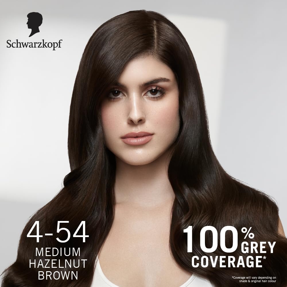 Schwarzkopf Colour Specialist At Home Permanent Hair Colour With Omegaplex Anti-Breakage Technology And Hyaluronic Acid With 2 After Repair Masks For Softer Hair, 4.54 Medium Hazelnut Brown 165ml