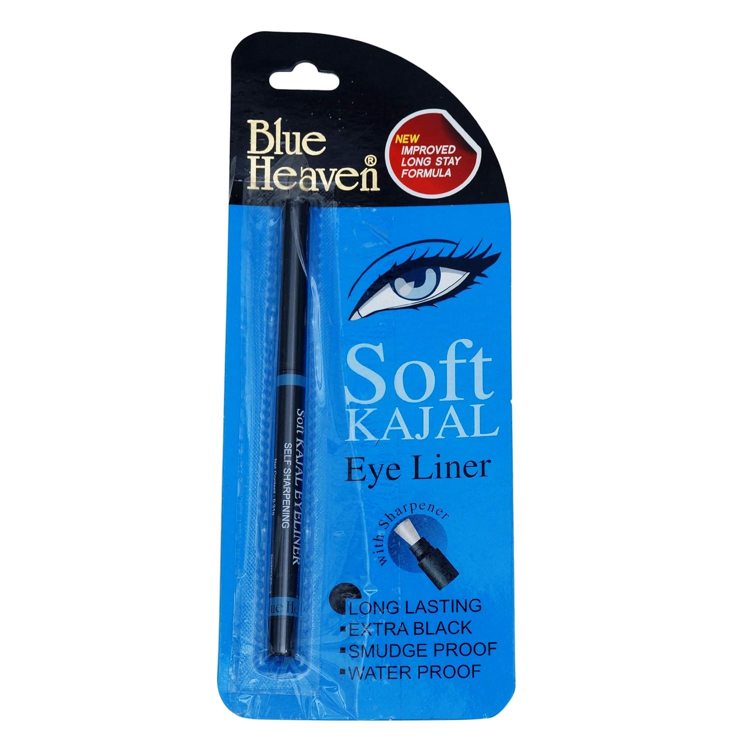 Blue Heaven Soft Kajal Eye Liner (Black), Matte Finish