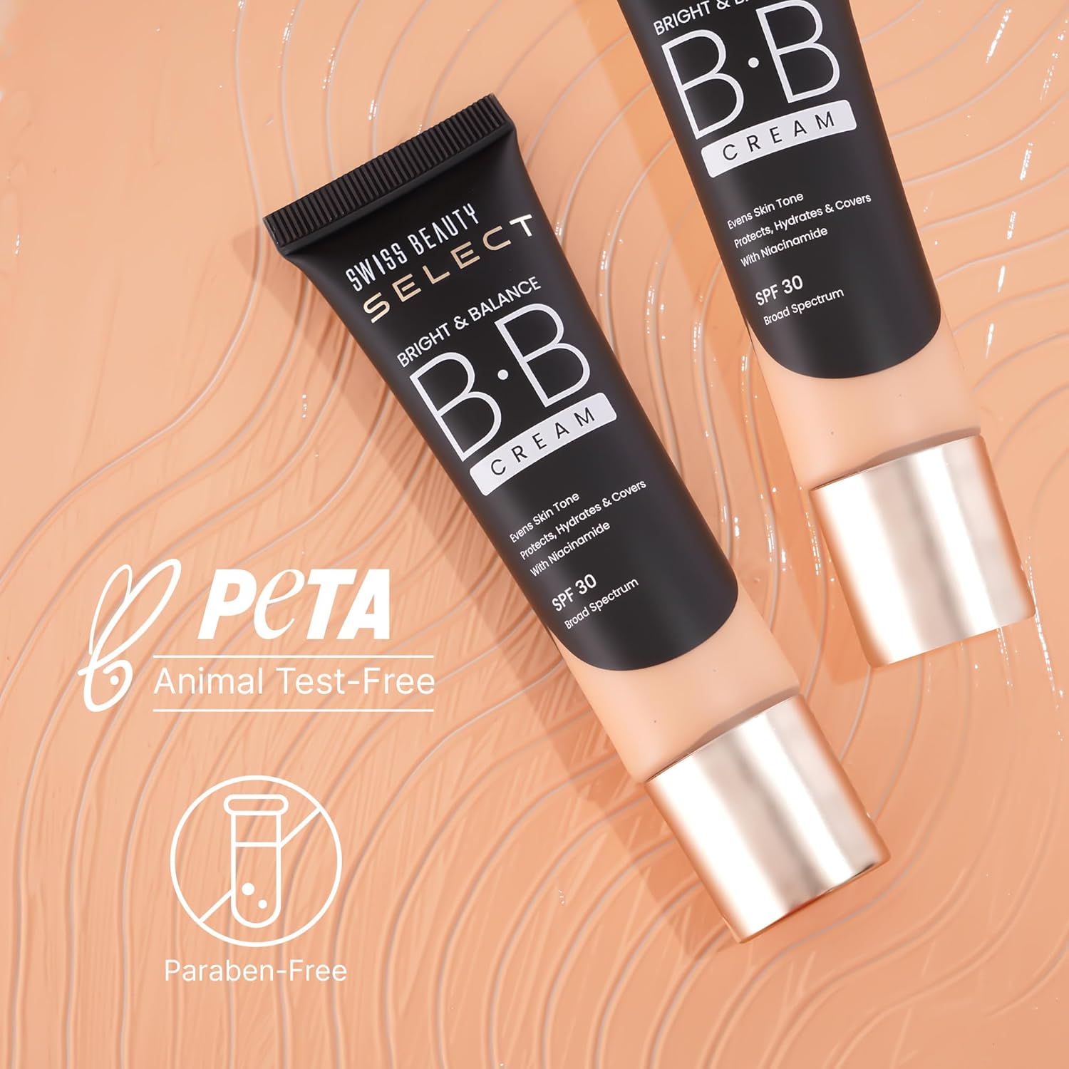 SWISS BEAUTY Select Bright & Balance Multifunctional Bb Cream With Spf 30 | Protects, Hydrates And Covers | Infused With Niacinamide And Wheat Germ Oil | Shade- Milkshake, 30G