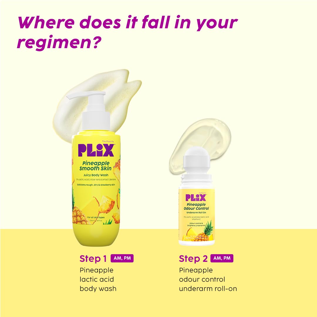 The Plant Fix Plix Pineapple Odour Control Underarm Roll-On (50Ml)