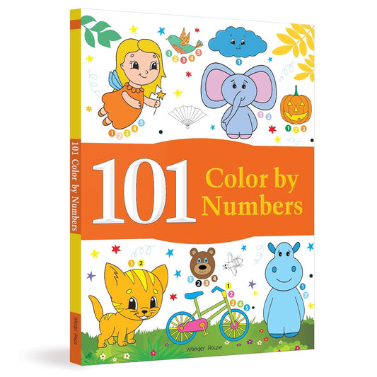 101 Color by Numbers: Fun Activity Book for Children |  Hardcover – Coloring Book