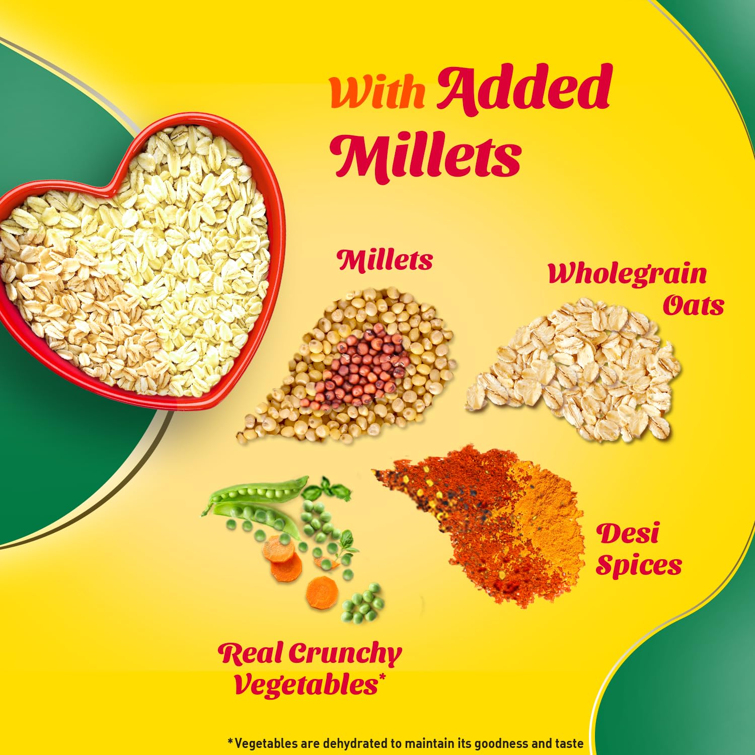 Saffola Masala Oats | 750g |Veggie Twist | Tasty, Anytime Snack | Ready in 3 mins |