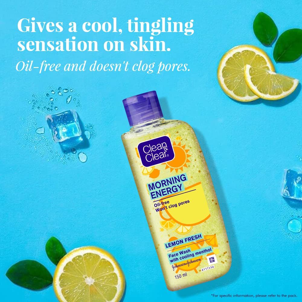 Clean & Clear Morning Energy Lemon Fresh, Yellow, 100 ml For cleansing your skin and leaving it Clean & Clear