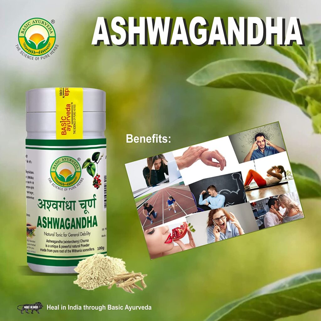Basic Ayurveda Ashwagandha Churna 100g For nourishing the tissues, immune system, stress