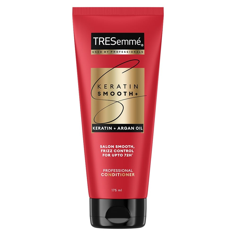 TRESemme Keratin Smooth Conditioner 190ml With Keratin Protein and Argan Oil | Salon-Like Smooth Hair | Up To 72H Frizz Control