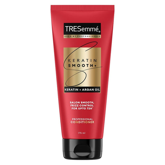 TRESemme Keratin Smooth Conditioner 190ml With Keratin Protein and Argan Oil | Salon-Like Smooth Hair | Up To 72H Frizz Control