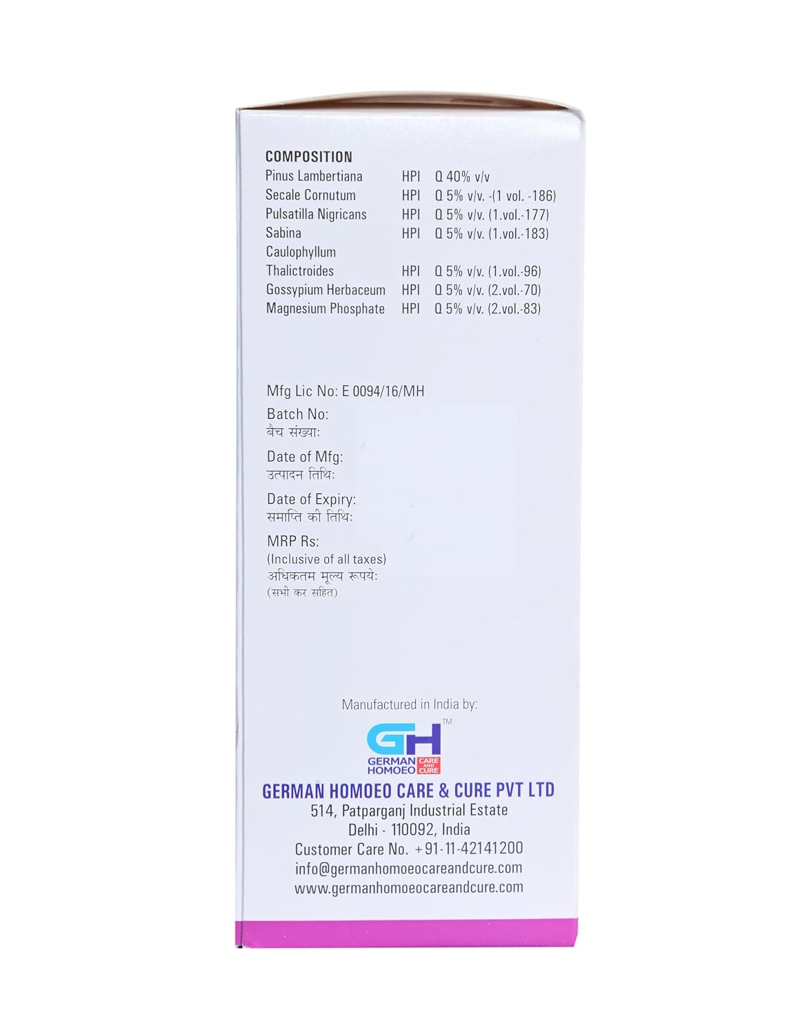 German Homeo Care & Cure Lady Tonic 500ml