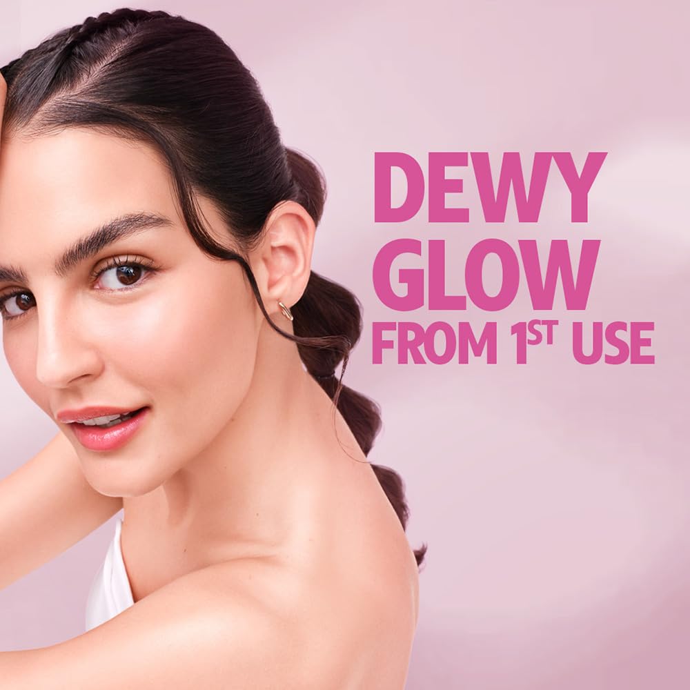 VASELINE Gluta Hya Dewy Radiance Body Lotion, 330 ml, for Dewy Glowing Skin from 1st Use, with Glutathione, Hyaluron & Niacinamide, Non-Sticky Serum Burst Texture, for Women