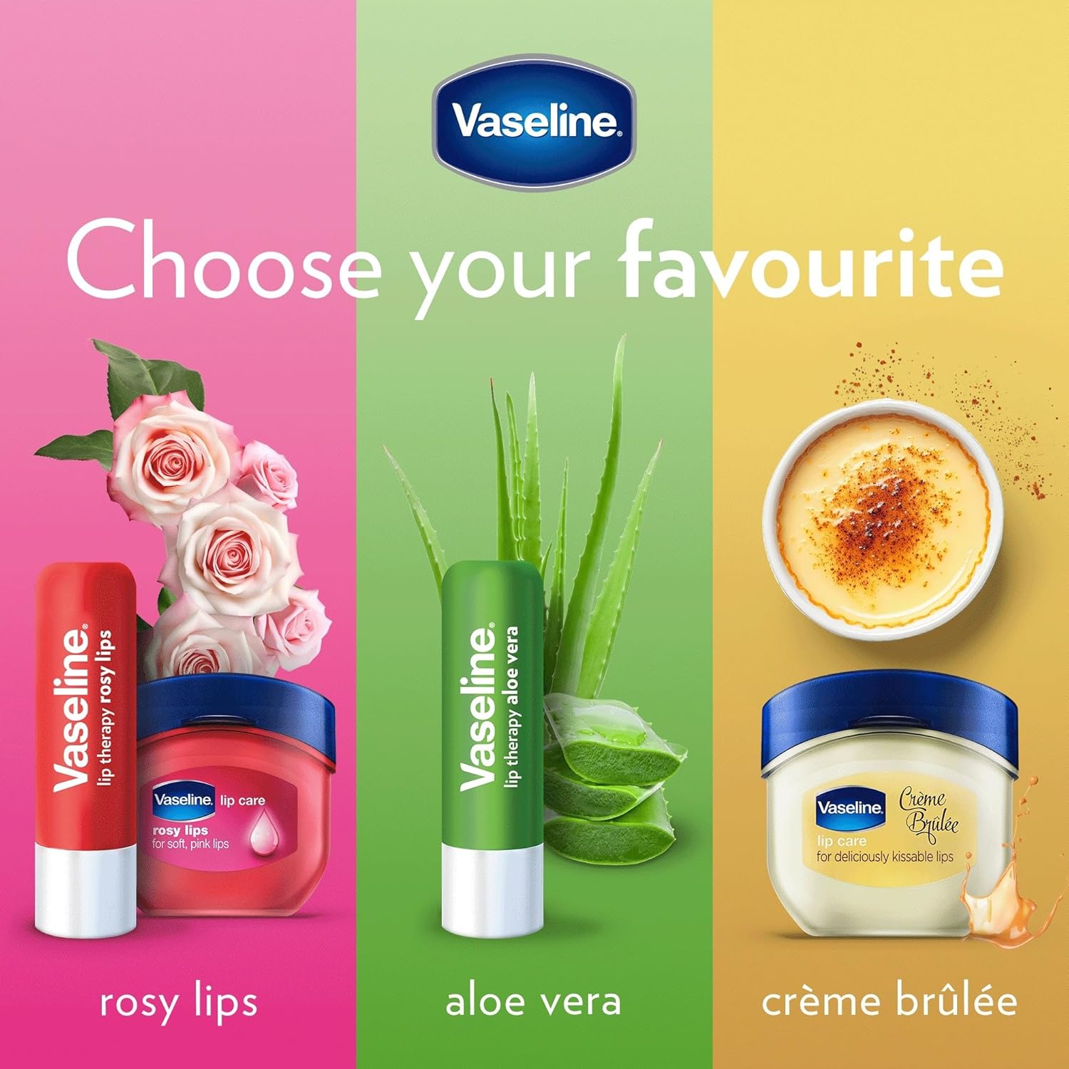 Vaseline Lip Therapy, Rosy Lips, 7G