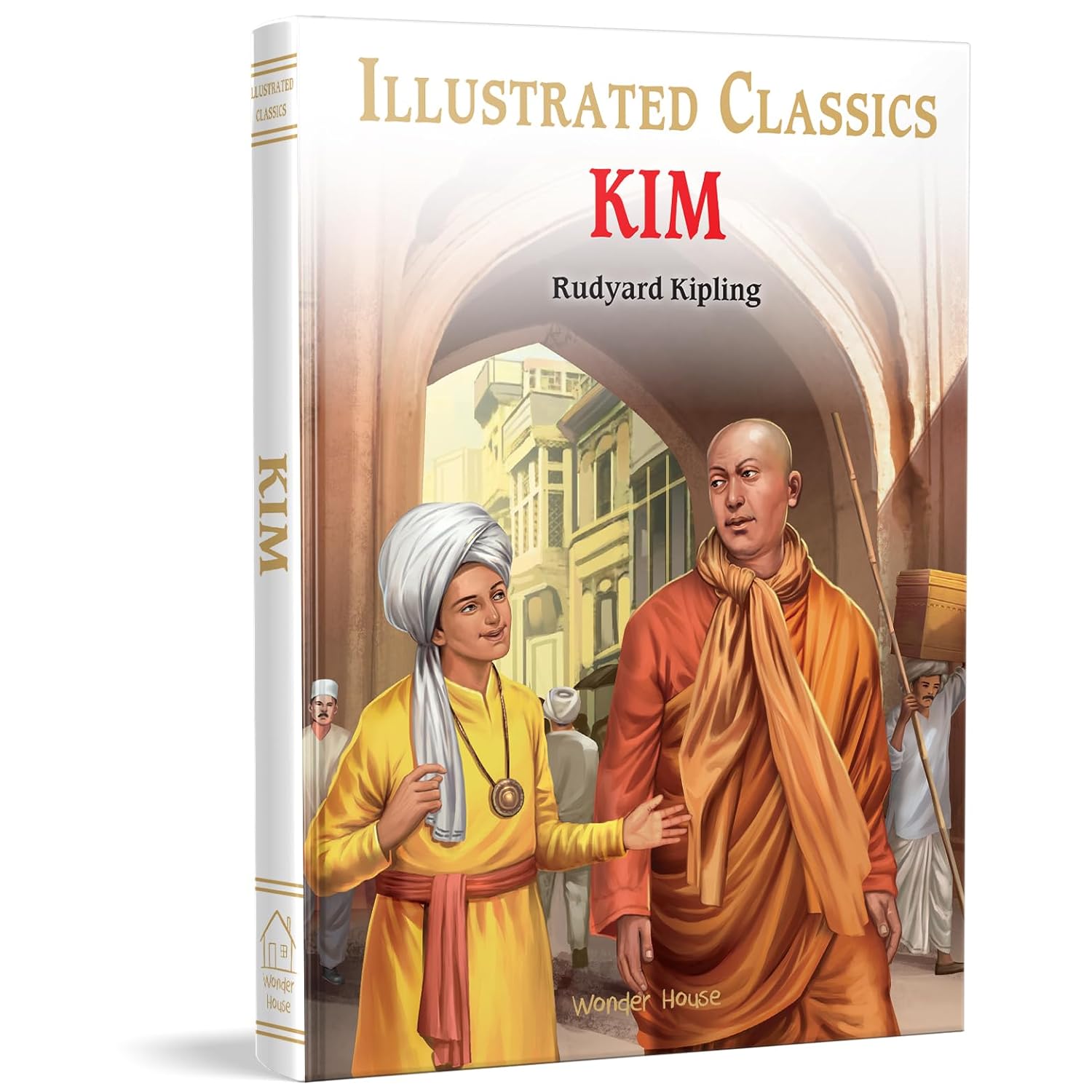 Kim : Illustrated Abridged Children Classics English Novel with Review Questions Hardcover