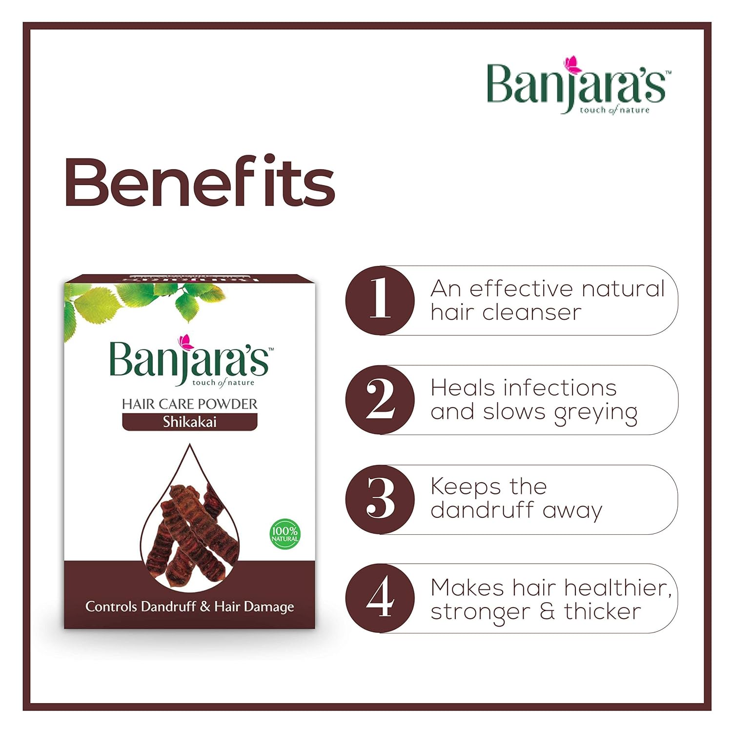 Banjara’s Hair care powder combo (500gm), Hibiscus, Amla, Bhringraj, Shikakai & Methi
