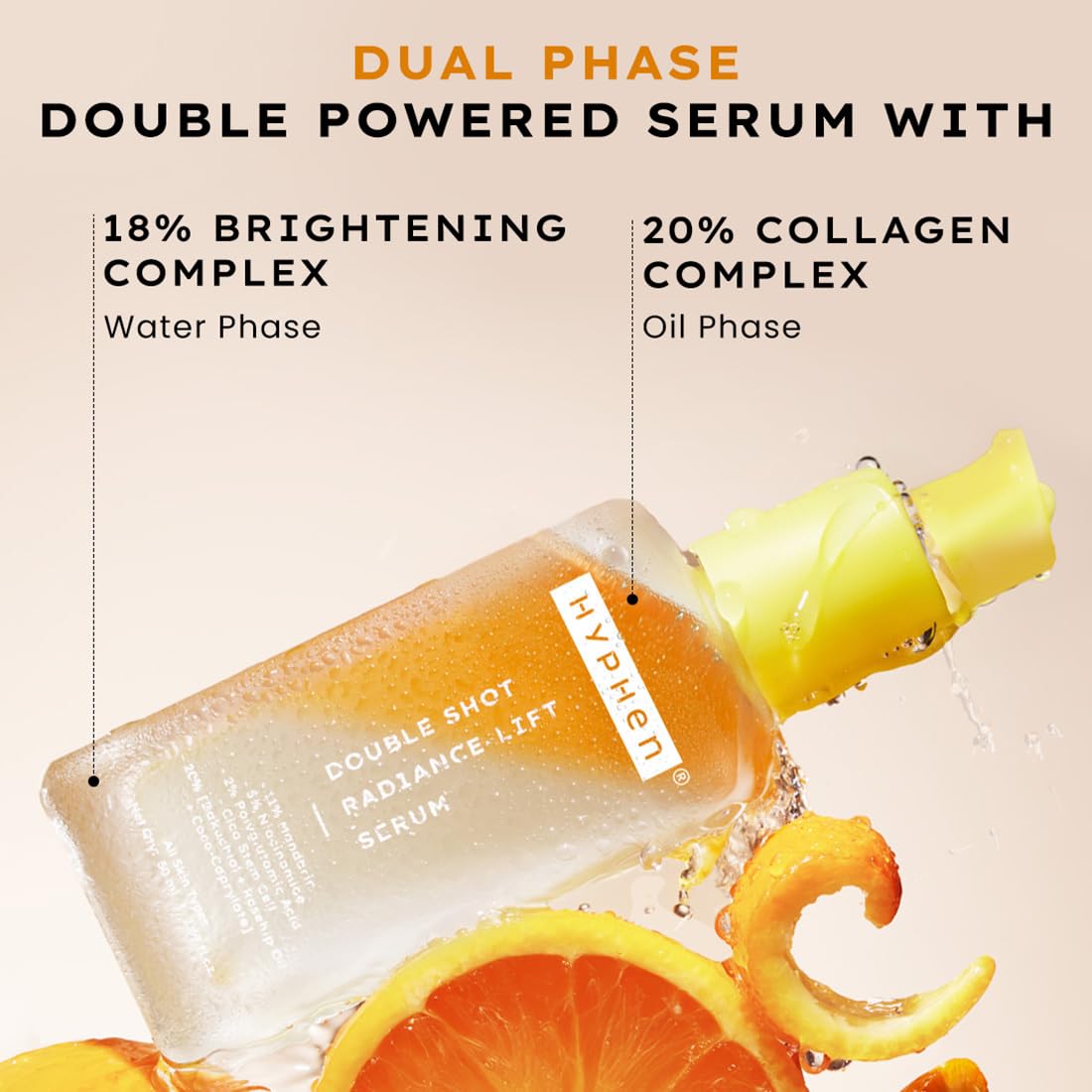 Hyphen Daily Care Routine With Rice Water cleanser & 18% Brightening, 20% Collagen Double Serum (150ml)