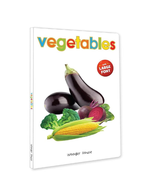 Vegetables – Early Learning Board Book with Large Font: Brightly Illustrated Vegetable Recognition Book for Kids | Board book