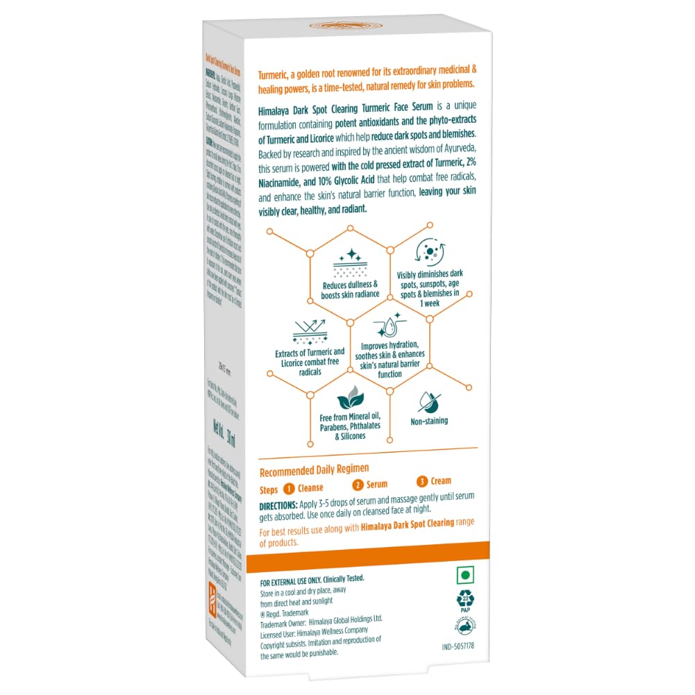 Himalaya Dark Spot Clearing Turmeric Face Serum - 30 ml