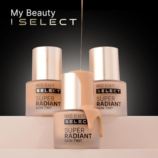 SWISS BEAUTY Select Super Radiant Hydrating Liquid Skin Tint | With Hyaluronic Acid | Provides Natural, Dewy Glow | Shade- Almond Glow, 30Gm