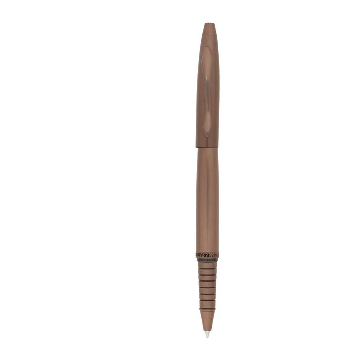 SWISSBRAND Opulent 2523 Matte brown Rollerball Pen with brown trim