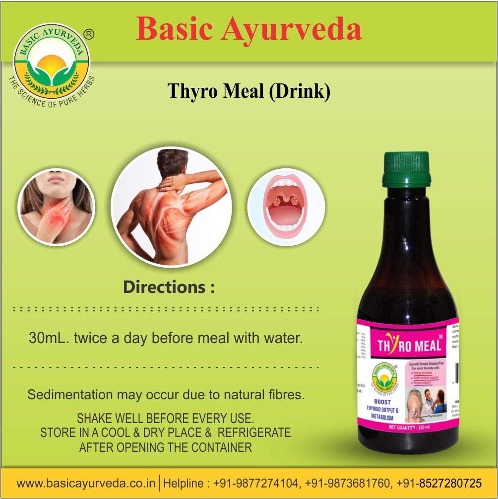 Basic Ayurveda Thyro Meal 250 ml For thyroid function support, hormonal system, swelling around neck
