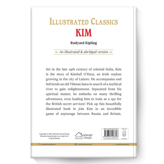 Kim : Illustrated Abridged Children Classics English Novel with Review Questions Hardcover