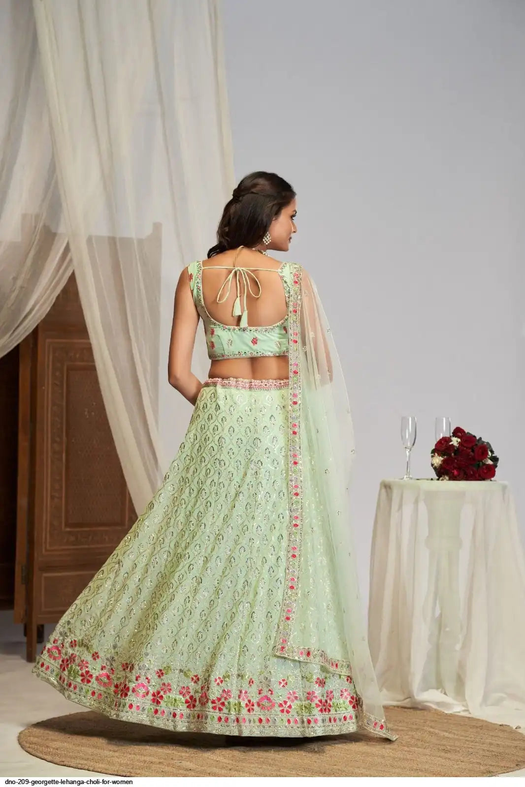 DNO 209 GEORGETTE LEHANGA CHOLI FOR WOMEN
