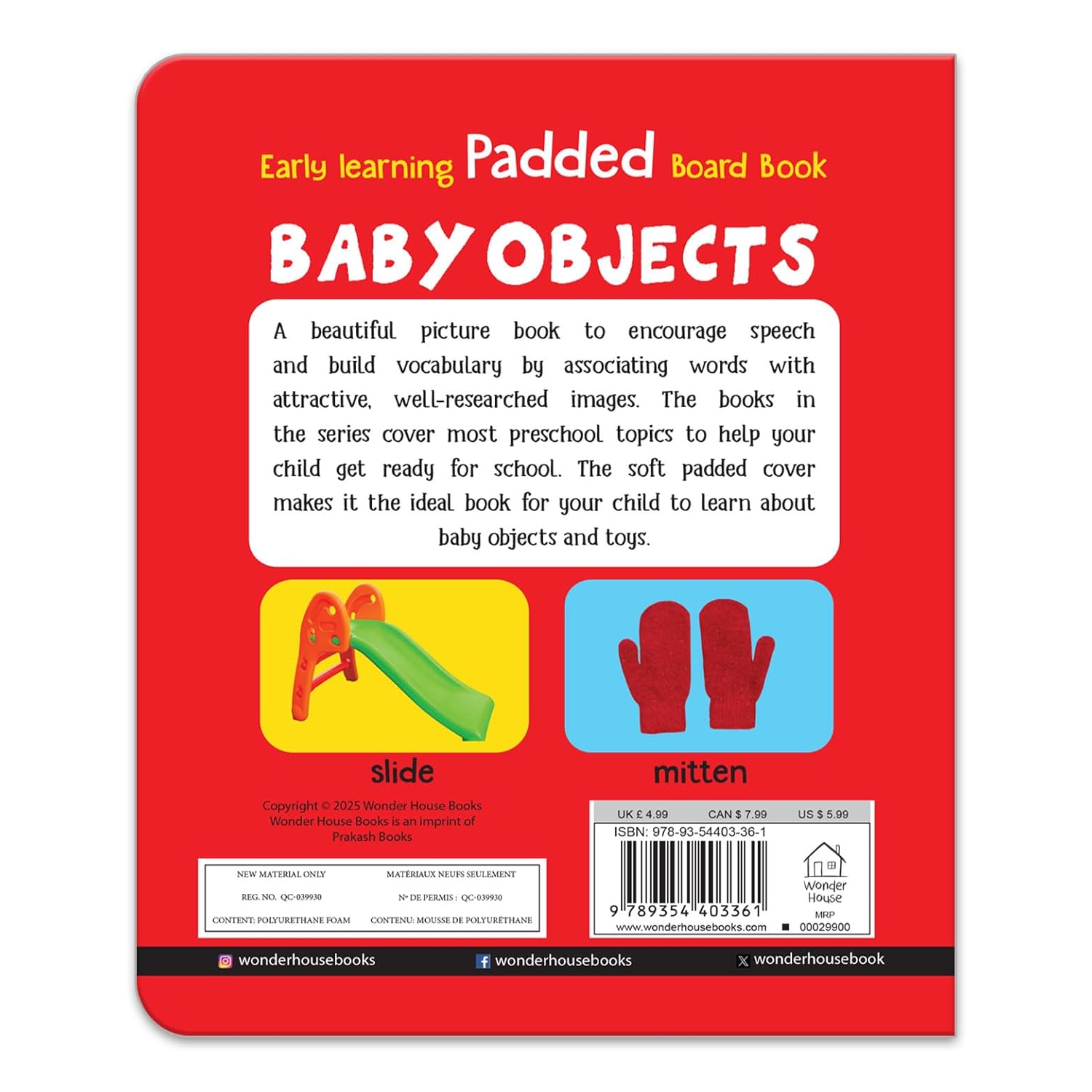 My First Padded Book of Baby Objects: Early Learning Board Book for Kids | Hardcover