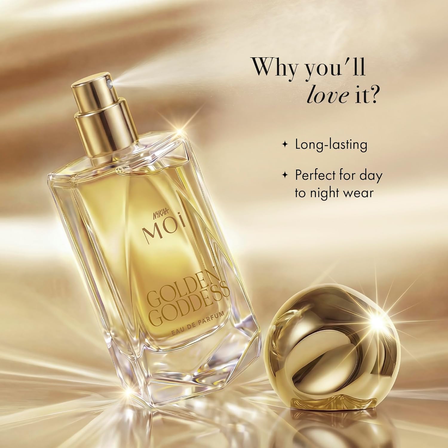 Nykaa Golden Goddess EDP 50ml | Floral Vanilla Scent for Women |