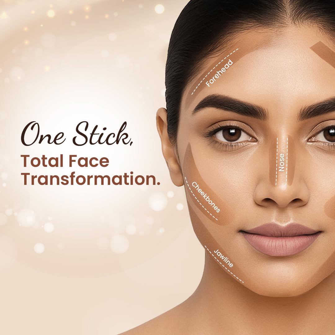 Swiss Beauty Contour It Up Stick | Sculpts & Defines | With Hyaluronic Acid & Vitamin E | Blendable | Lightweight | Easy To Use & Carry | 8gm