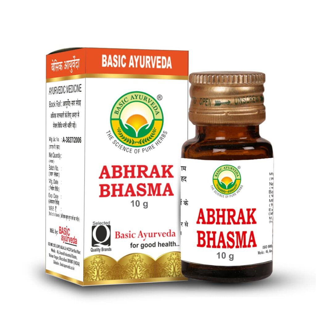 Basic Ayurveda Abhrak Bhasma 10g For cough and cold, liver related issues, stress and constipation
