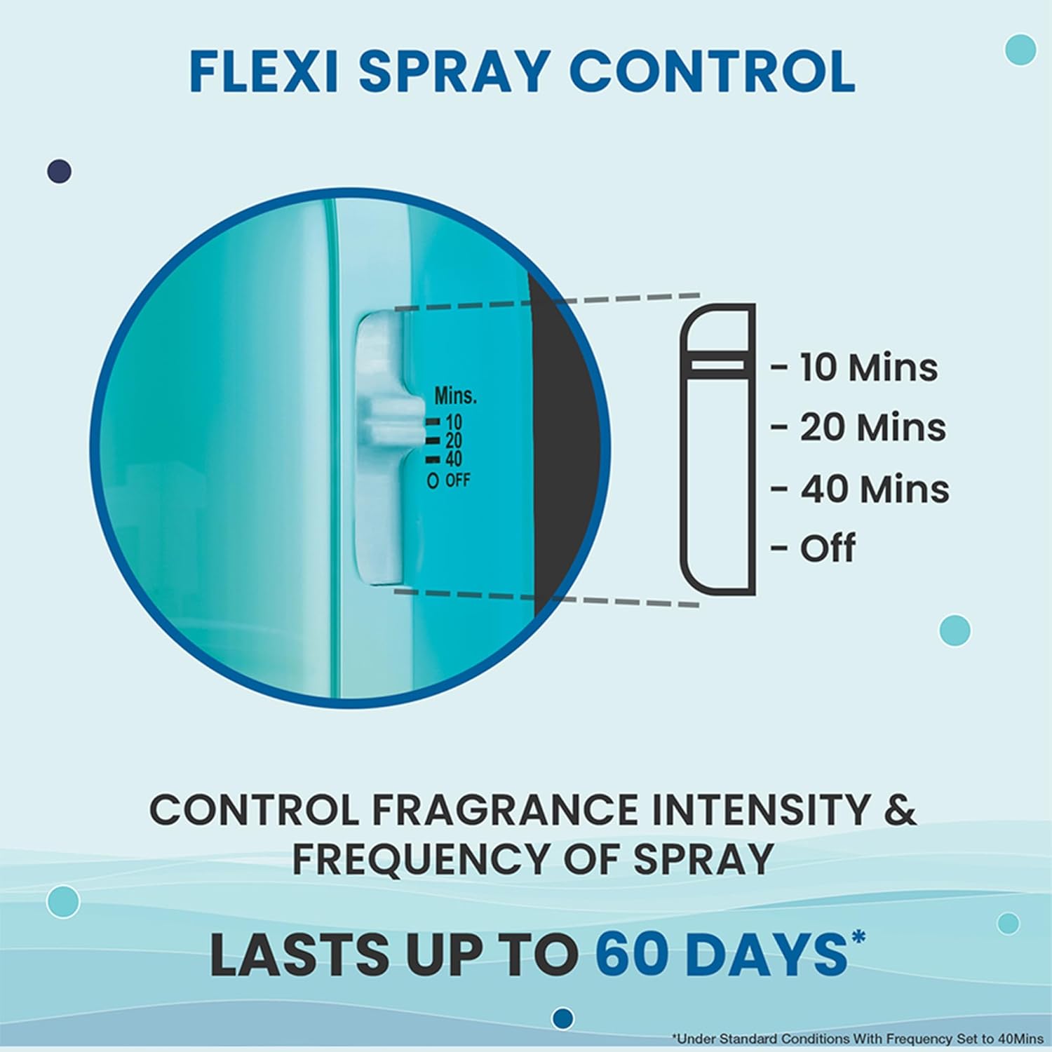 Godrej aer Matic Kit - Automatic Air Freshener spray with Flexi Control | Cool Surf Blue (210ml)