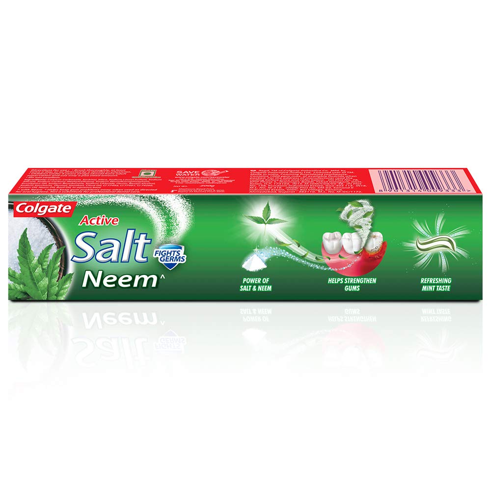 Colgate Active Salt Neem Toothpaste, Germ Fighting Toothpaste For Healthy, Tight Gums, Oral Care 200G