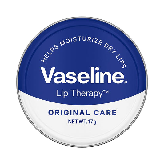 Vaseline Lip Tins Original Care, 17g | Infused with Vitamin E to Hydrate & Moisturize Dry Lips Transparent