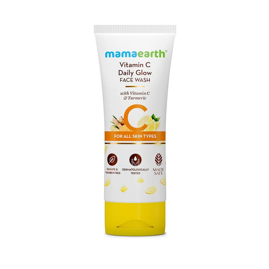 Mamaearth Vitamin C Daily Glow Face Wash with Turmeric | Brightens Skin | For All Skin Types