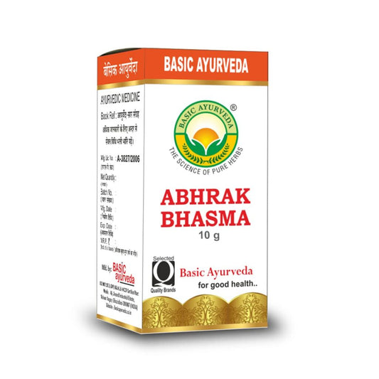 Basic Ayurveda Abhrak Bhasma 10g For cough and cold, liver related issues, stress and constipation
