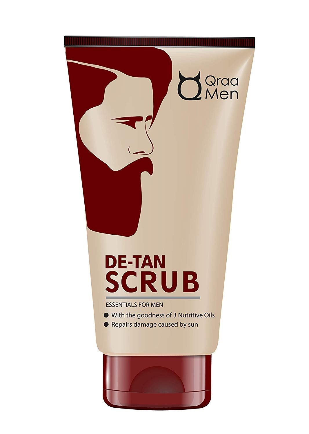 Qraa De-Tan Scrub For Men – 100 g For sun damage, lightening and brightening skin