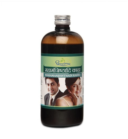 Dhootapapeshwar Mahamanjishthadi Kadha 450 ml for healthy skin, itching, burning sensation of the skin