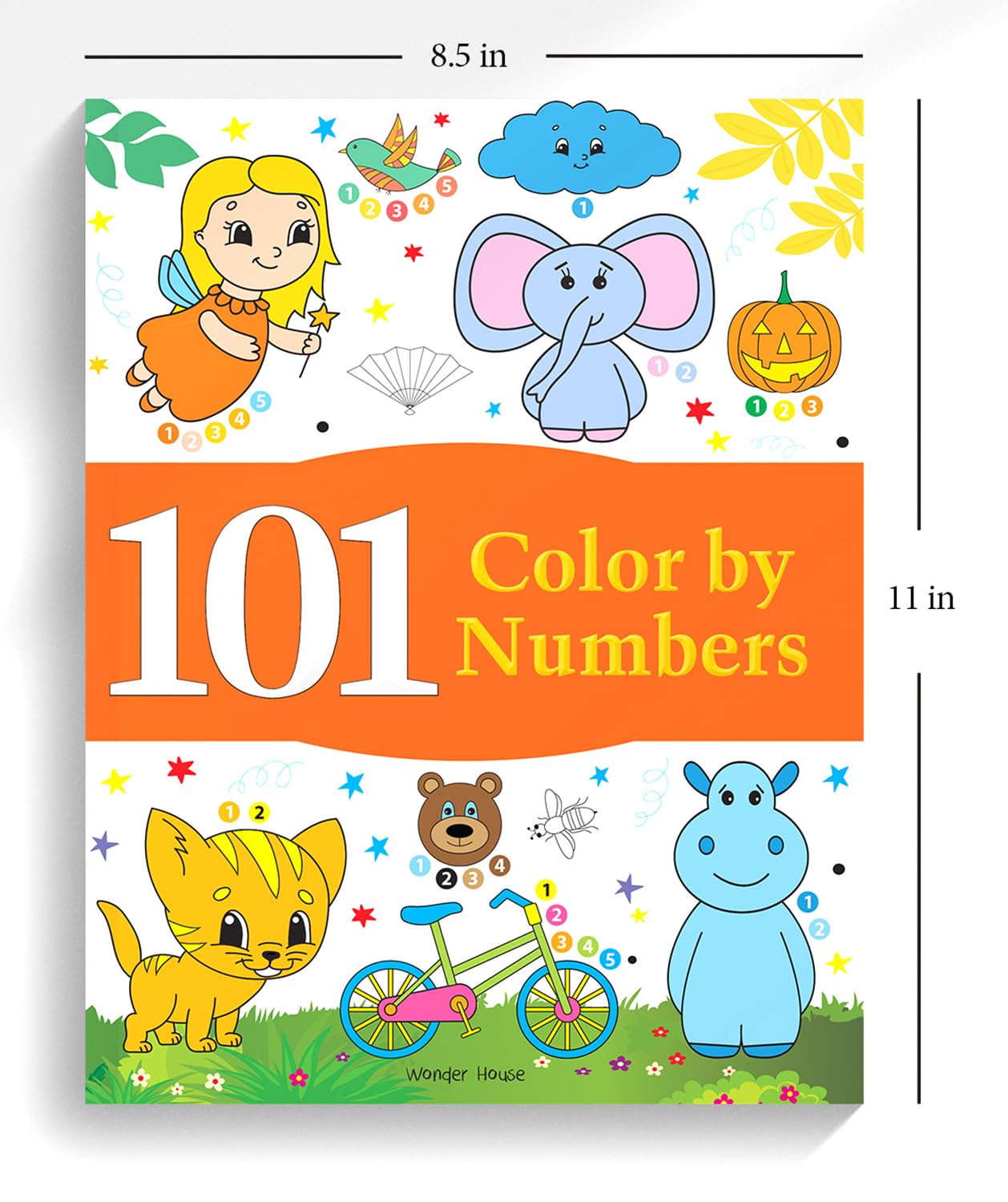 101 Color by Numbers: Fun Activity Book for Children |  Hardcover – Coloring Book