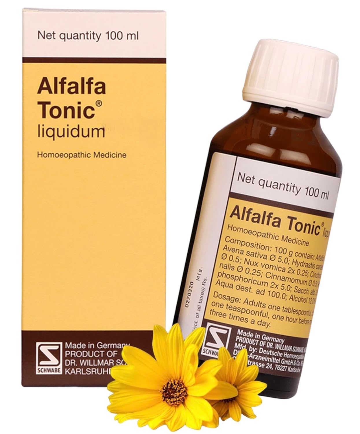 Dr Willmar Schwabe Germany Homeopathic Alfalfa Tonic (100ml) for improving digestion anemia