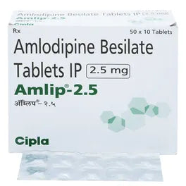 Amlip 2.5 mg- 100 Tablets for Hypertension (high blood pressure)