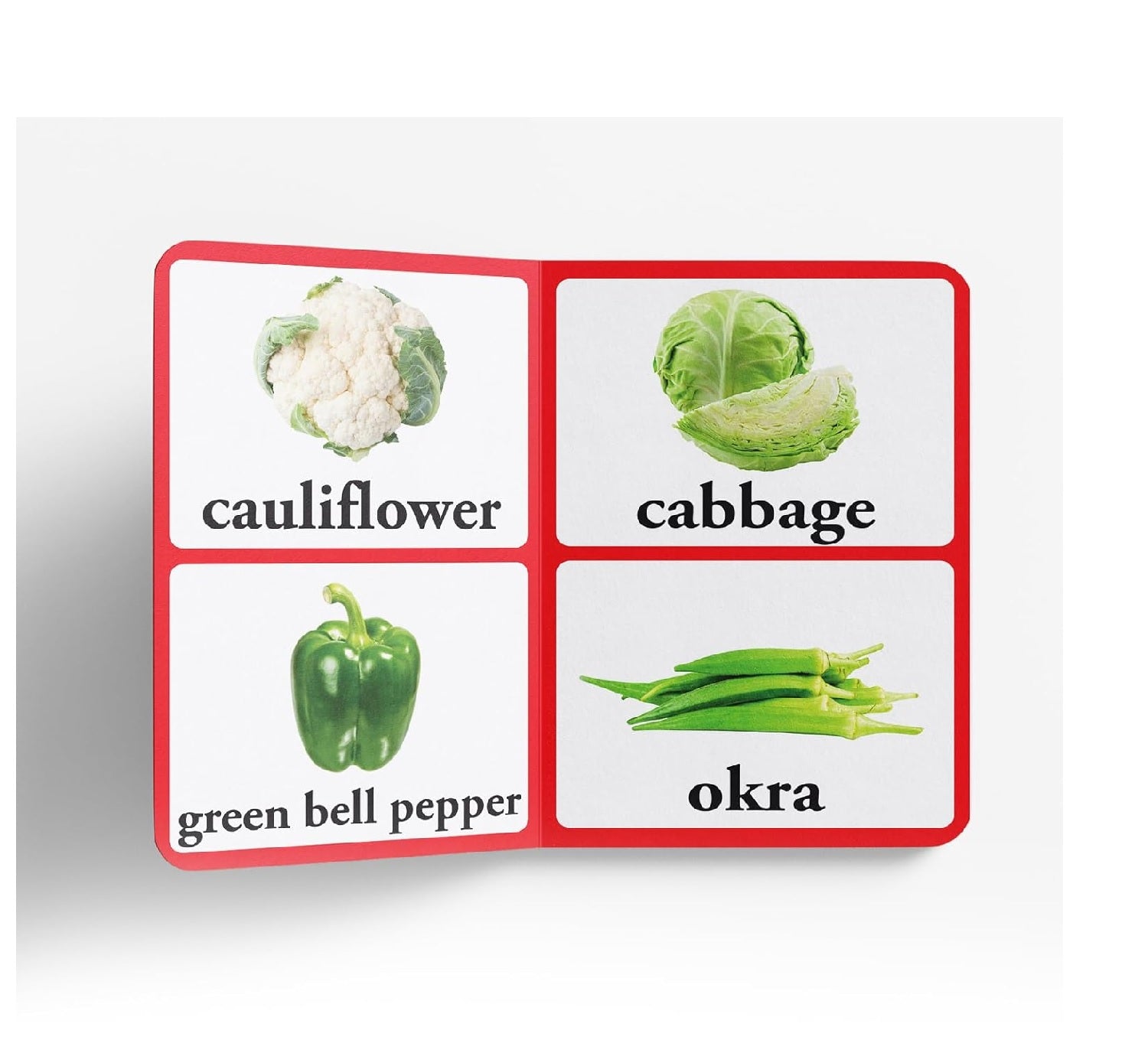 Vegetables – Early Learning Board Book with Large Font: Brightly Illustrated Vegetable Recognition Book for Kids | Board book