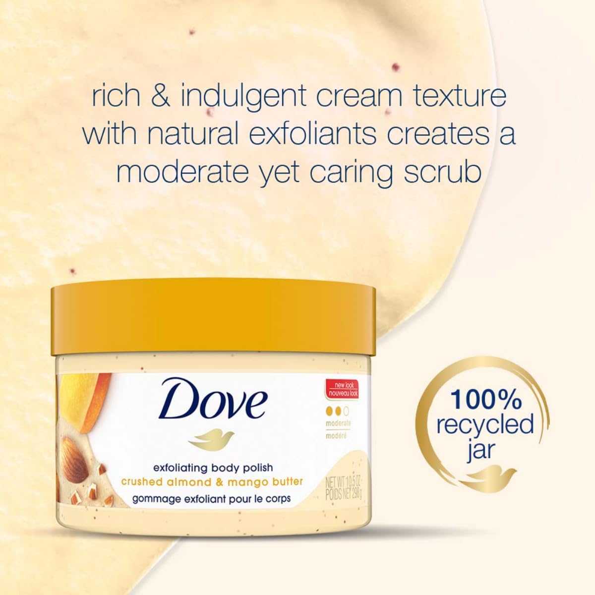 Dove Exfoliating Body Polish Scrub - Oatmeal & Calendula Oil - 298 gm