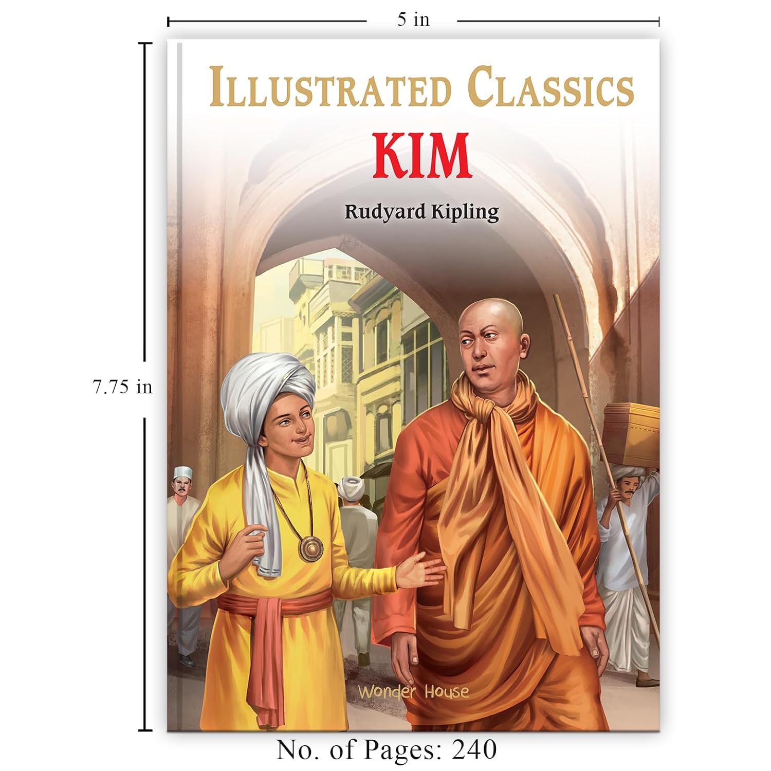 Kim : Illustrated Abridged Children Classics English Novel with Review Questions Hardcover