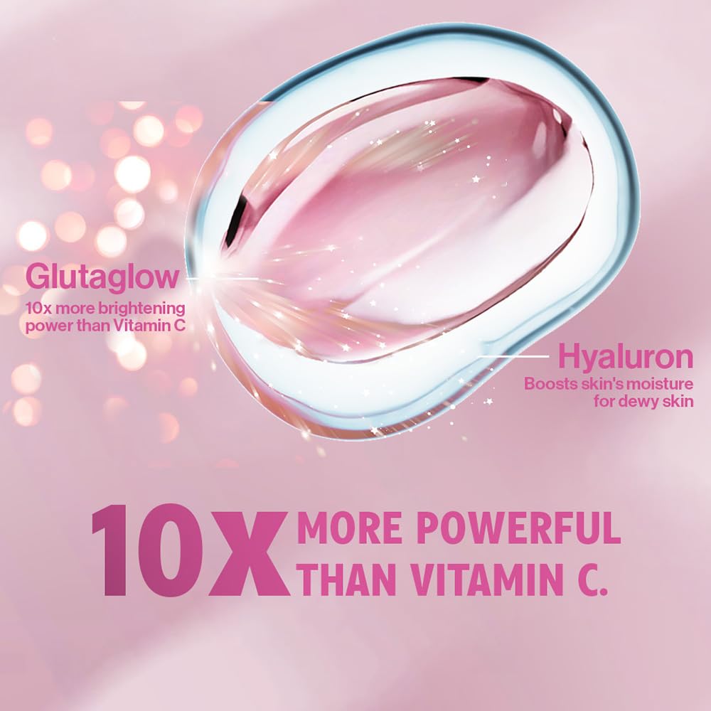 VASELINE Gluta Hya Dewy Radiance Body Lotion, 330 ml, for Dewy Glowing Skin from 1st Use, with Glutathione, Hyaluron & Niacinamide, Non-Sticky Serum Burst Texture, for Women