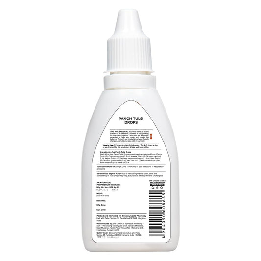 Jiva Ayurveda Tulsi Drops – 20 ml For Immunity cough, cold, sore throat and nasal congestion