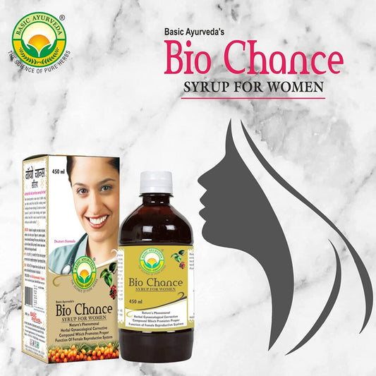 Basic Ayurveda Bio Chance Syrup 450 ml For female menstrual disorders, female reproductive health
