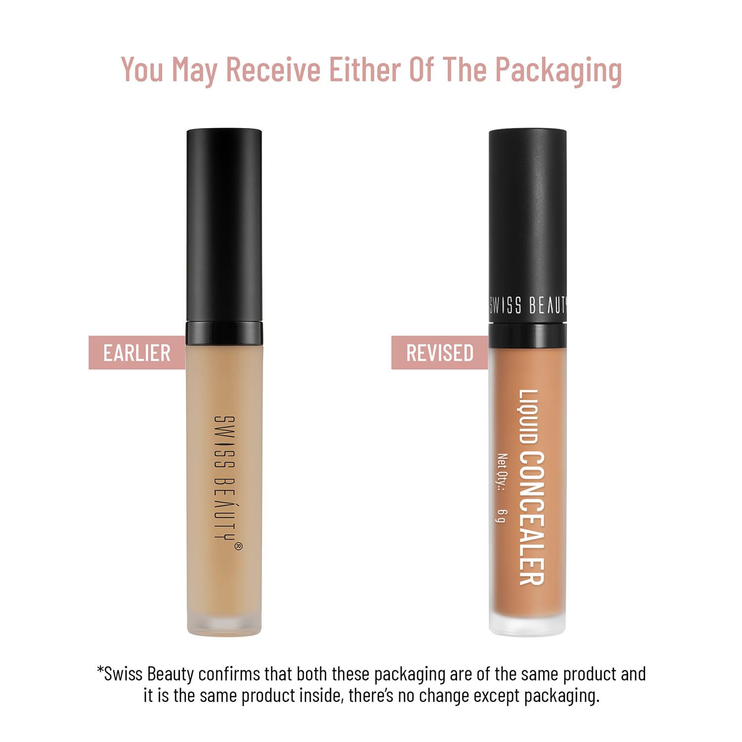 Swiss Beauty Liquid Light Weight Concealer With Full Coverage |Easily Blendable Concealer For Face Makeup With Matte Finish | Shade- Orange, 6g