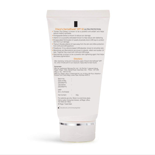 Cheryl’s Cosmeceuticals Dermashade SPF 50 – Sunblock Cream For cleaning, toning and skin moisturization