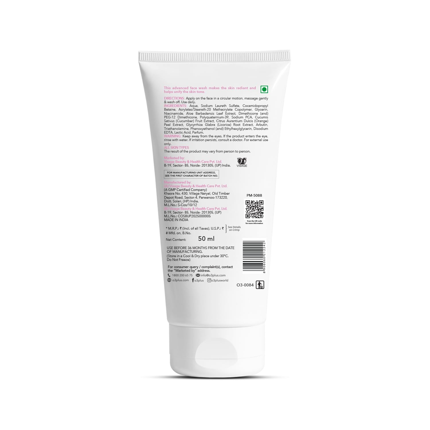 O3+ Brightening & Whitening Face Wash