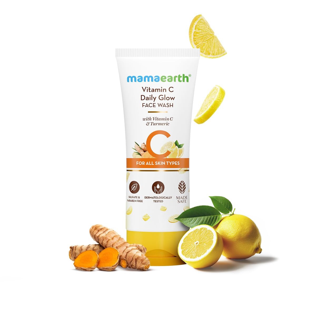 Mamaearth Vitamin C Daily Glow Face Wash with Turmeric | Brightens Skin | For All Skin Types