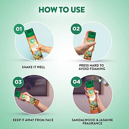 Airwick Air Freshener Spray, Sandalwood & Jasmine, 245 ml